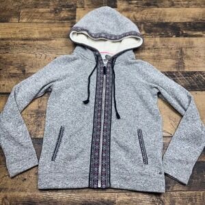 American‎ Eagle Outfitters Full Zip Hoodie Sherpa Lined Gray Aztec L